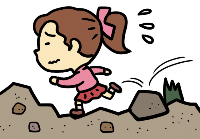 でこぼこ道